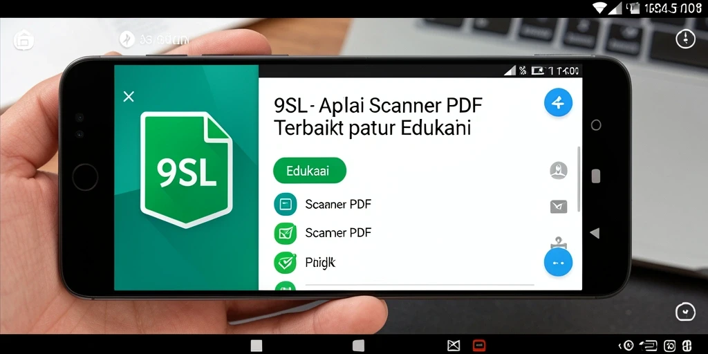 Tampilan antarmuka 9SL menampilkan fitur pemindaian PDF yang efisien.