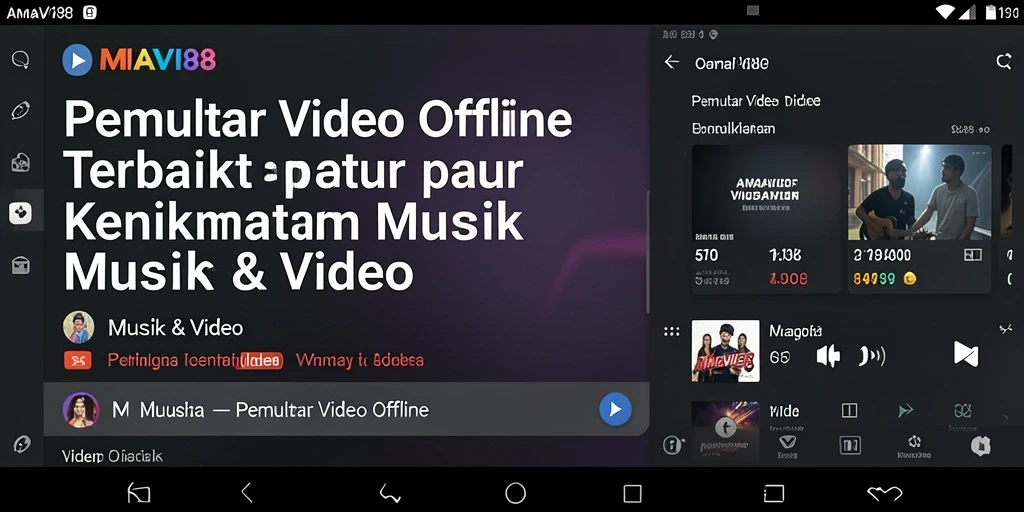Antarmuka AMAVI88 dengan fungsi Pemutar Video Offline yang mudah digunakan.