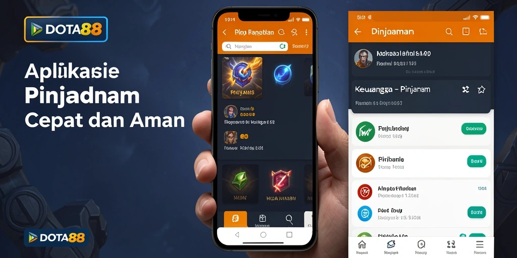 Tampilan antarmuka aplikasi DOTA88 yang sederhana dan efisien.