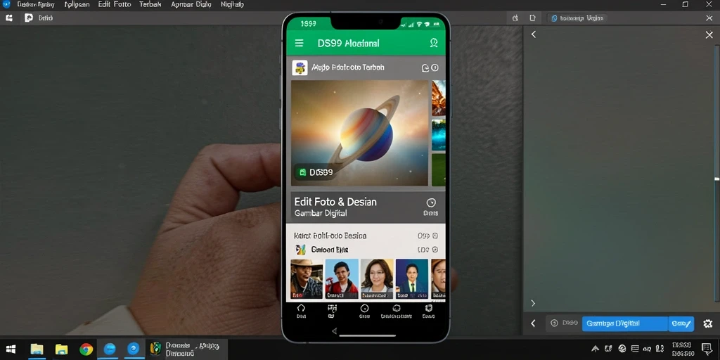 Antarmuka aplikasi DS99 dengan fitur Gambar Digital yang lengkap.