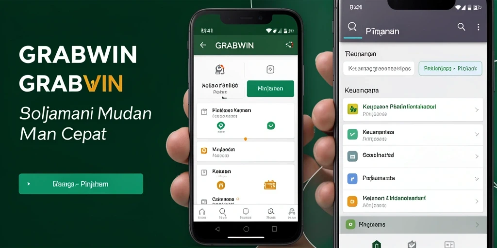 Tampilan antarmuka GRABWIN dalam pengajuan pinjaman yang sederhana.