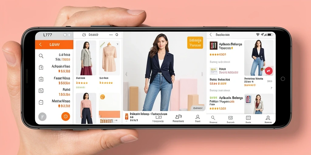 Tampilan antarmuka L777 yang modern dan menarik untuk belanja fashion.