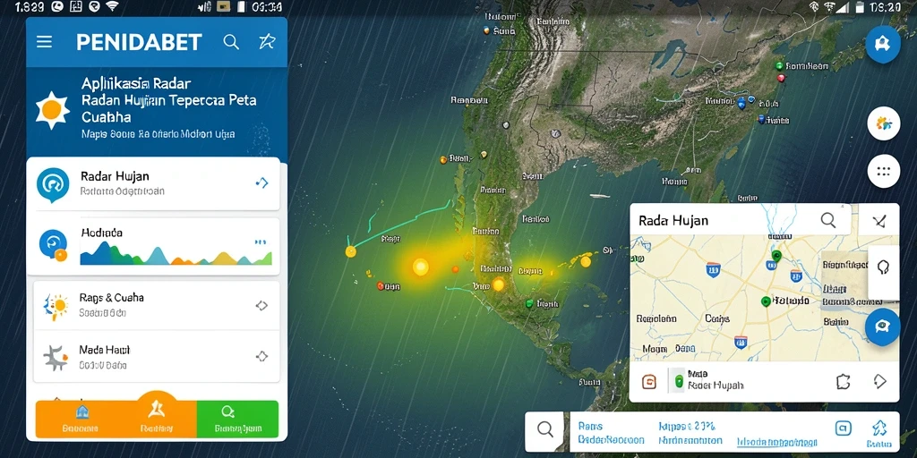 Antarmuka modern PENIDABET menampilkan radar hujan secara jelas dan informatif.