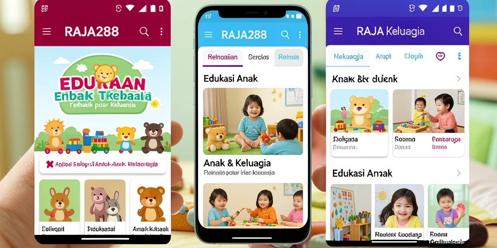 Tampilan interaktif dan menarik dari RAJA288 untuk belajar anak.