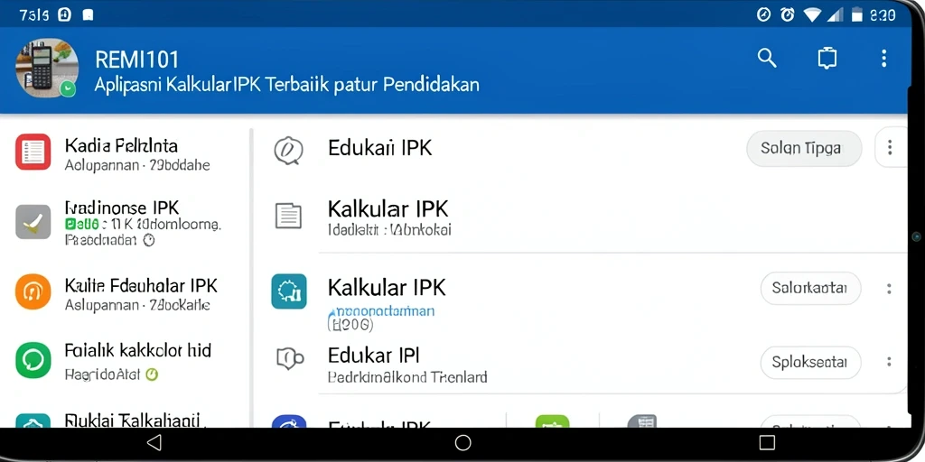 Tampilan antarmuka aplikasi Kalkulator IPK REMI101 yang user-friendly.