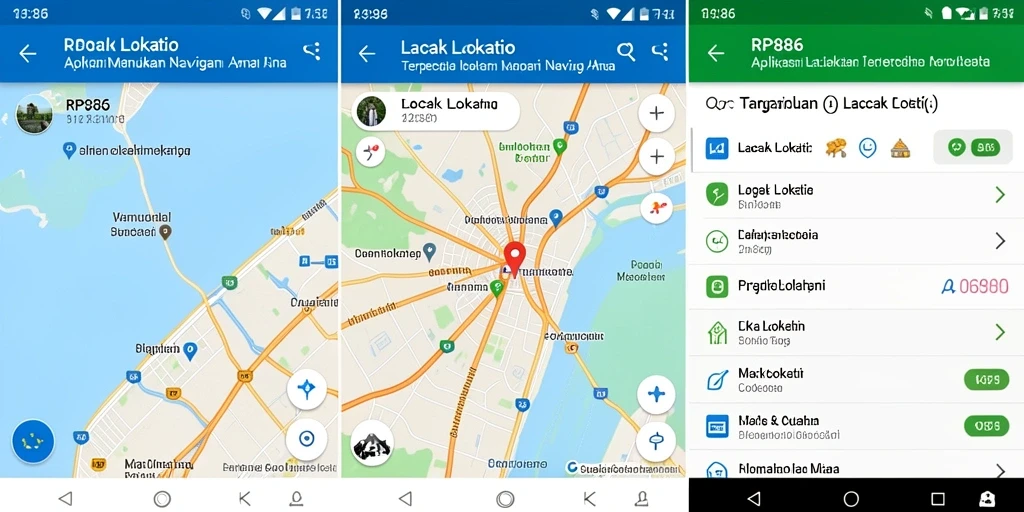 Antarmuka RP886 menampilkan informasi lokasi yang jelas dan mudah dipahami.