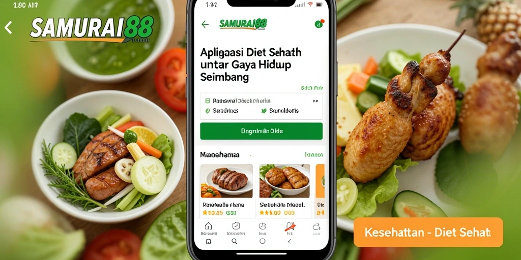 Antarmuka SAMURAI88 menampilkan fungsi diet sehat yang menarik.